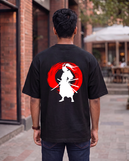 Samurai Spirit Graphic Oversized Classic T-Shirt