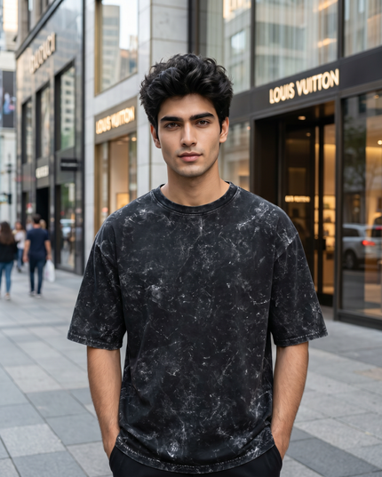 Midnight Drift – Oversized Acid Wash T-Shirt