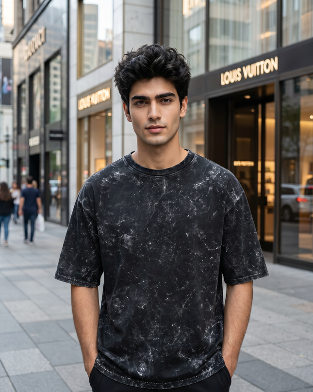 Midnight Drift – Oversized Acid Wash T-Shirt