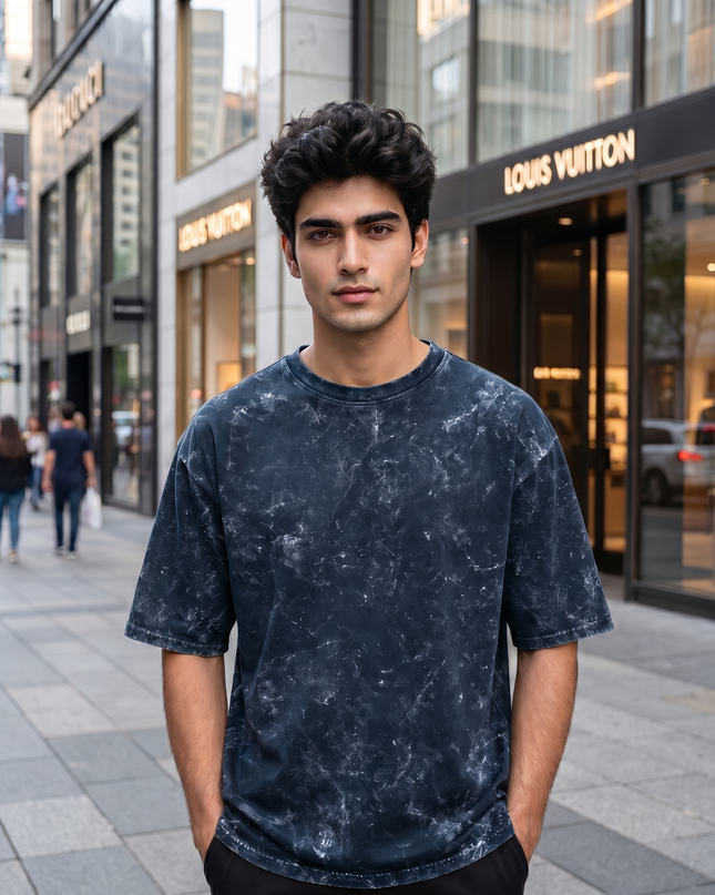 Midnight Drift – Oversized Acid Wash T-Shirt