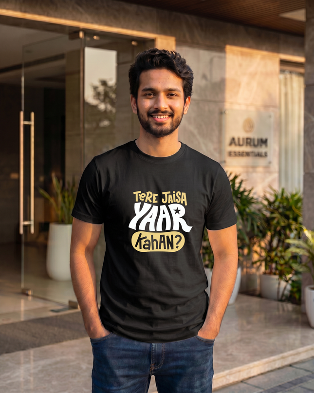 Tere Jaisa Yaar Kahan Graphic Regular Fit Classic Crew T-Shirt