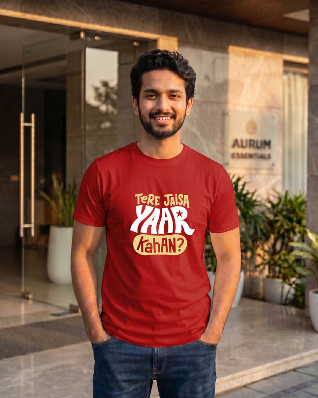 Tere Jaisa Yaar Kahan Graphic Regular Fit Classic Crew T-Shirt