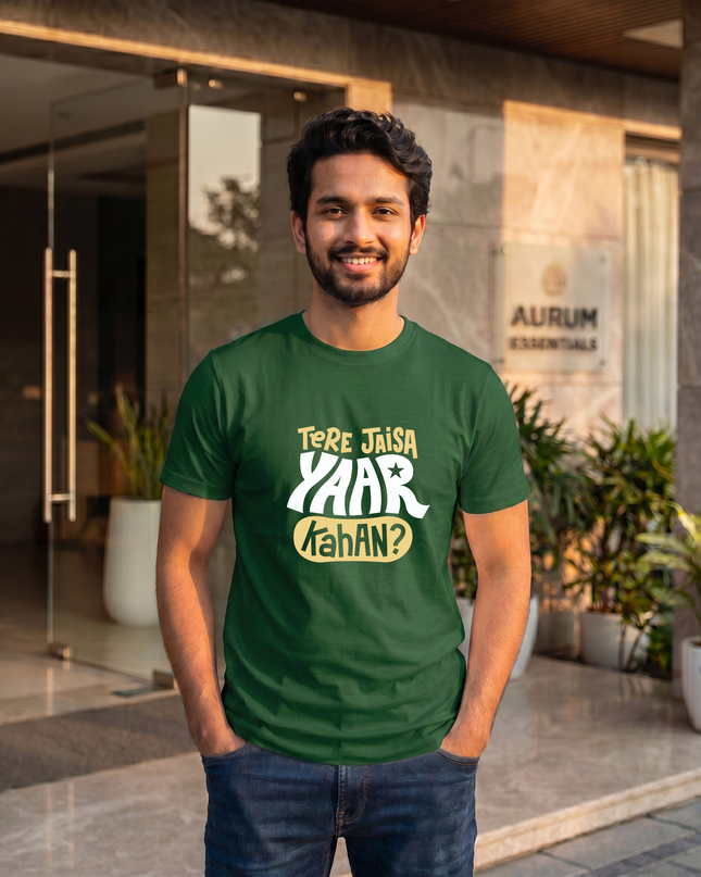 Tere Jaisa Yaar Kahan Graphic Regular Fit Classic Crew T-Shirt
