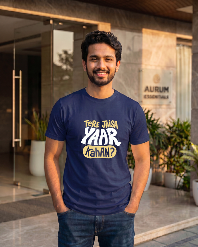 Tere Jaisa Yaar Kahan Graphic Regular Fit Classic Crew T-Shirt