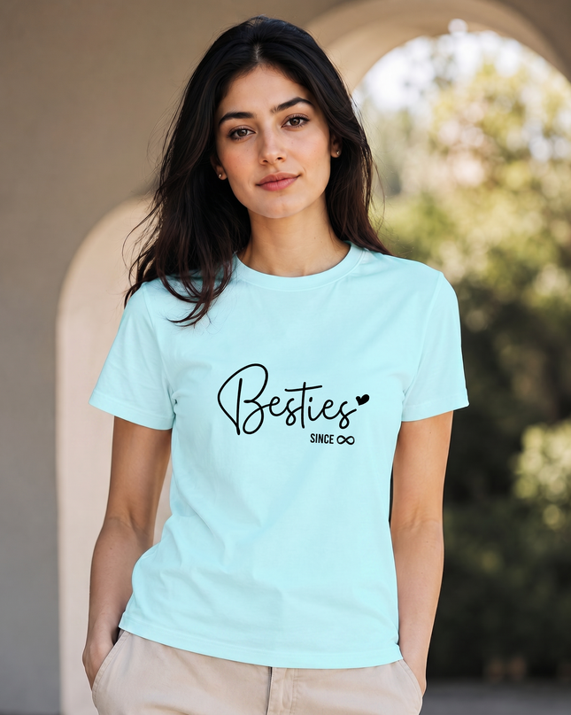 Besties Since Forever Graphic Women's Classic Crew T-Shirt