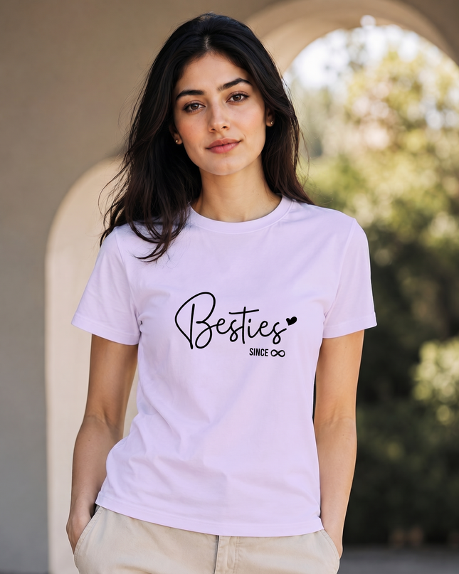 Besties Since Forever Graphic Women's Classic Crew T-Shirt