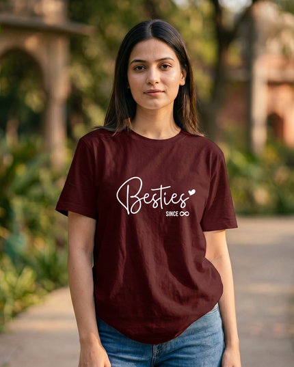 Best Friends Forever Graphic Women's Classic Crew T-Shirt
