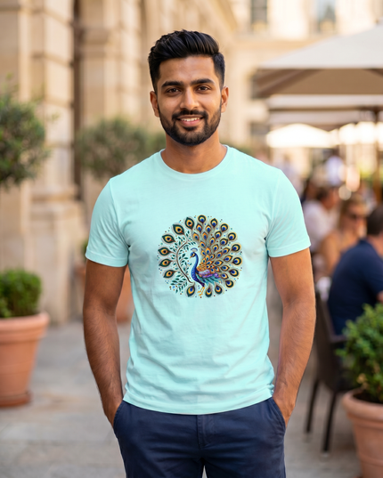 Peacock Mandala Classic Crew T-Shirt
