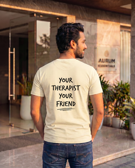 I Listen I Don’t Judge Print Regular Fit Classic Crew T-Shirt