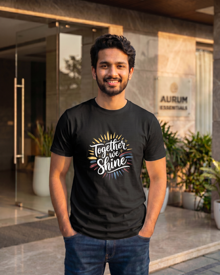Together We Shine Graphic Regular Fit Classic Crew T-Shirt