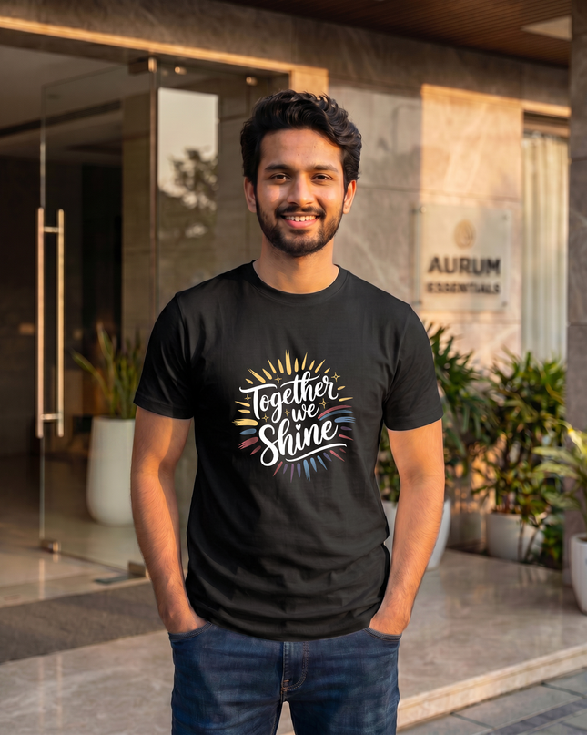 Together We Shine Graphic Regular Fit Classic Crew T-Shirt