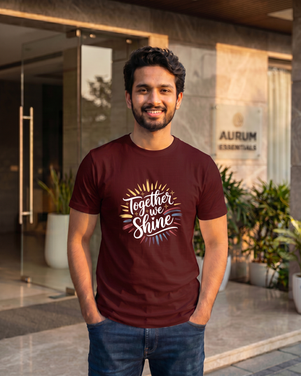 Together We Shine Graphic Regular Fit Classic Crew T-Shirt