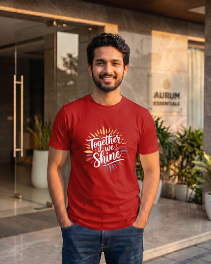 Together We Shine Graphic Regular Fit Classic Crew T-Shirt
