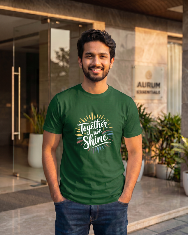 Together We Shine Graphic Regular Fit Classic Crew T-Shirt