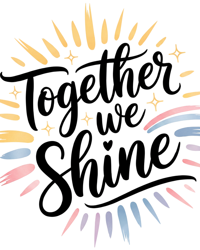 Together We Shine Graphic Oversized Classic T-Shirt