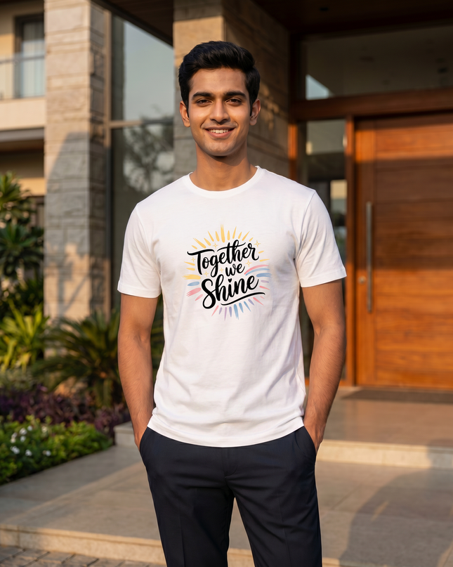 Brighter Together Friendship Graphic Classic Crew T-Shirt