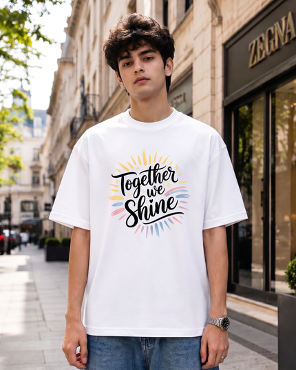 Together We Shine Graphic Oversized Classic T-Shirt