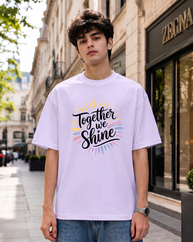 Together We Shine Graphic Oversized Classic T-Shirt