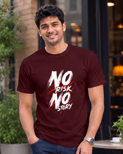 No Risk No Story Men's Classic Crew T-Shirt