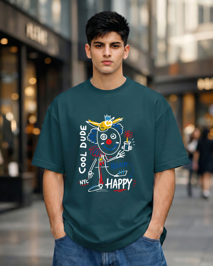 Really Happy Unisex Oversized Classic T-Shirt