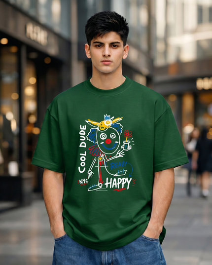 Really Happy Unisex Oversized Classic T-Shirt
