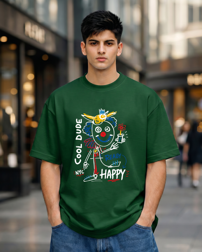 Really Happy Unisex Oversized Classic T-Shirt