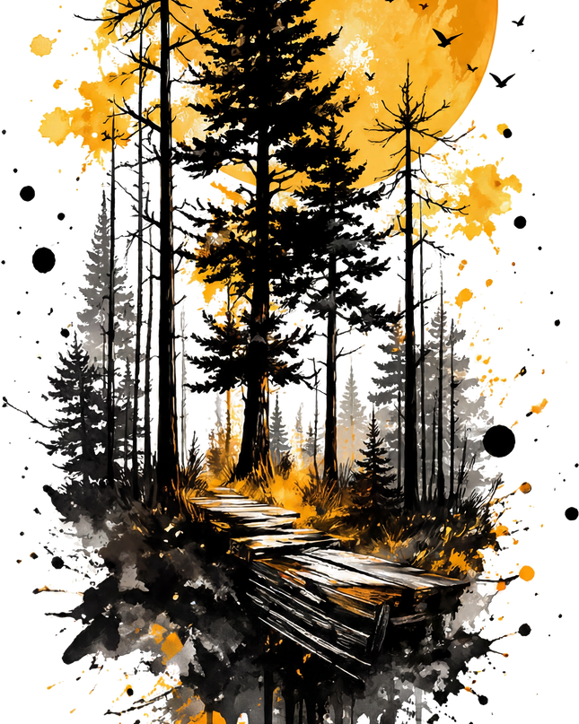 Forest Moon Graphic Unisex Oversized Classic T-Shirt