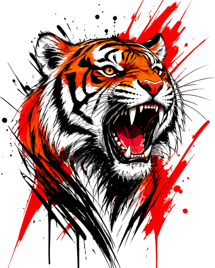 Roaring Tiger Unisex Oversized Classic T-Shirt