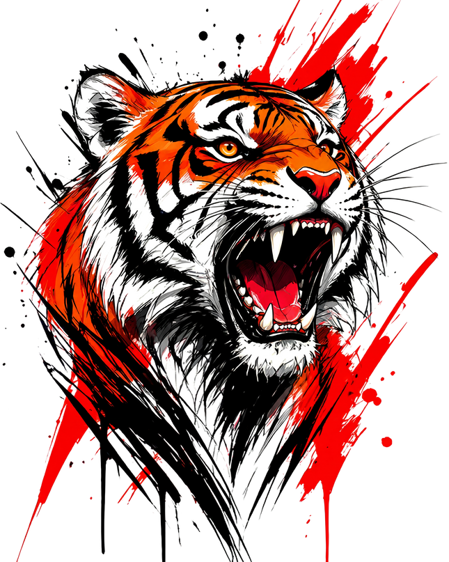 Roaring Tiger Unisex Oversized Classic T-Shirt