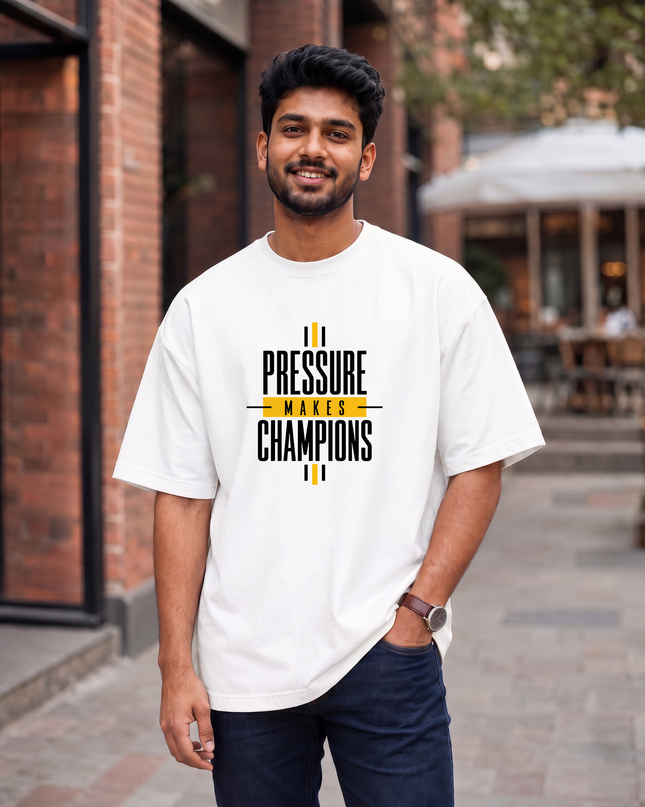 Pressure Makes Champions Men's Oversized Classic T-Shirt