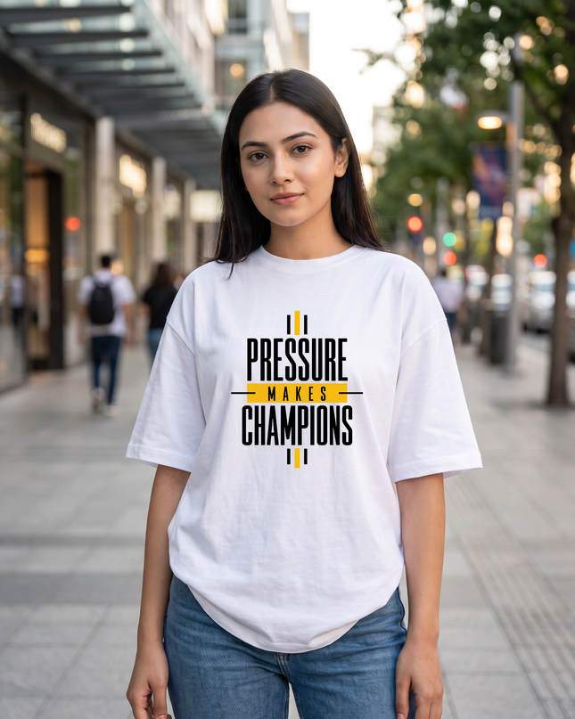 Pressure Makes Champions Women's Oversized Classic T-Shirt