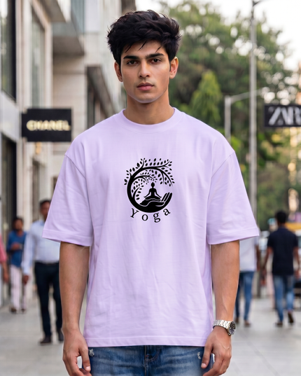 Yoga Tree Graphic Oversized Classic T-Shirt