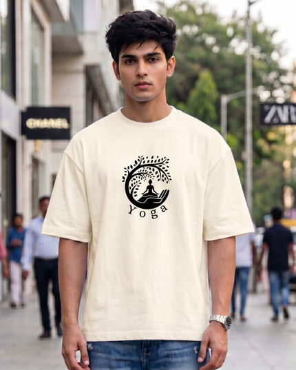 Yoga Tree Graphic Oversized Classic T-Shirt
