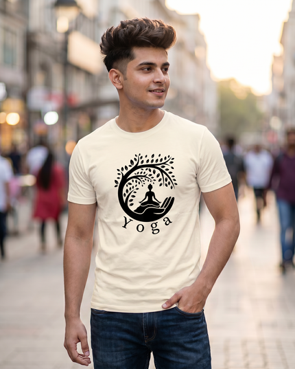 Yoga Tree of Serenity Graphic Classic Crew T-Shirt