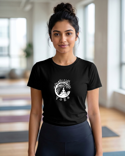 The Tree Of Life Yoga Stylish Classic Crew T-Shirt