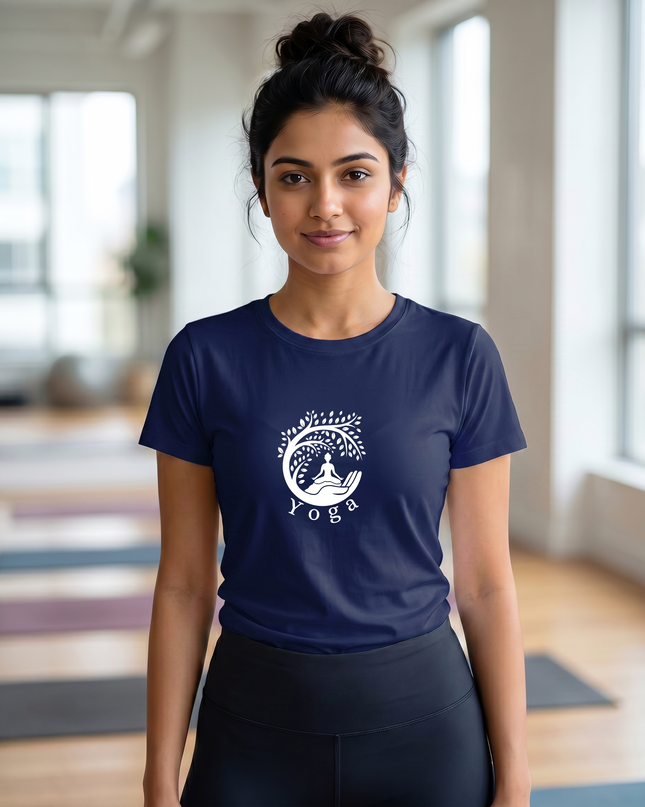 The Tree Of Life Yoga Stylish Classic Crew T-Shirt