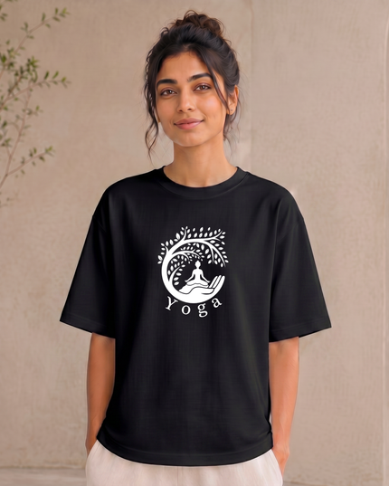 The Tree Of Life Yoga Stylish Oversized Classic T-Shirt