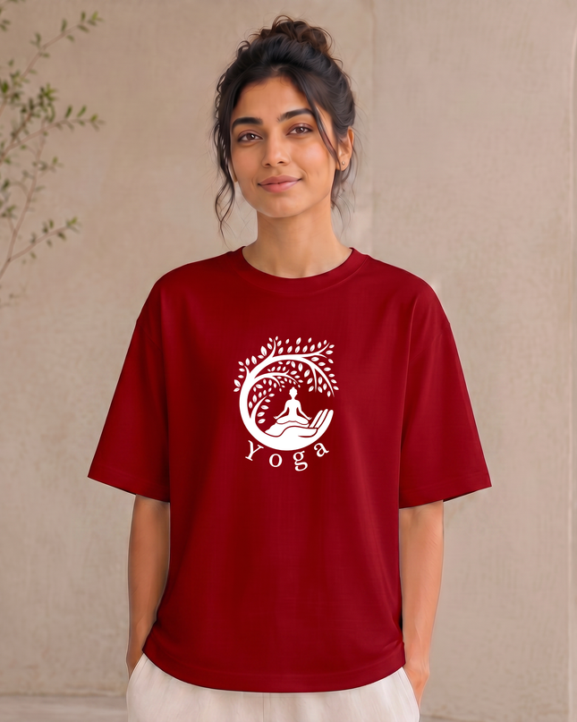 The Tree Of Life Yoga Stylish Oversized Classic T-Shirt