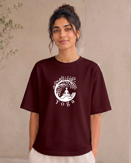 The Tree Of Life Yoga Stylish Oversized Classic T-Shirt