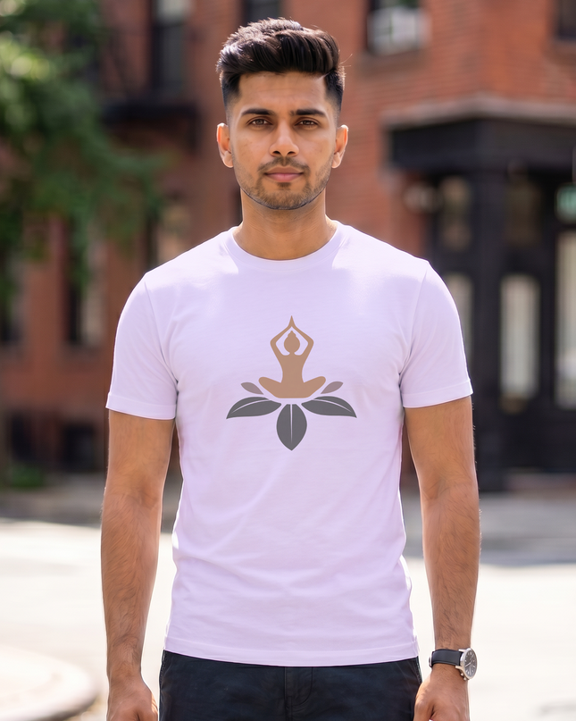 Lotus Pose Yoga Graphic Classic Crew T-Shirt