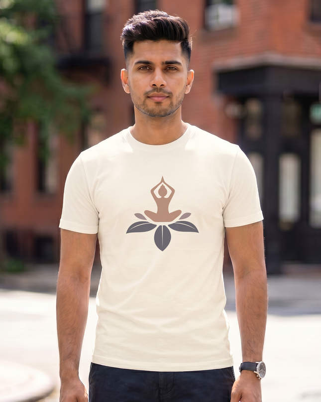Lotus Pose Yoga Graphic Classic Crew T-Shirt