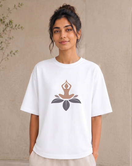 The Lotus Meditation Oversized Classic T-Shirt