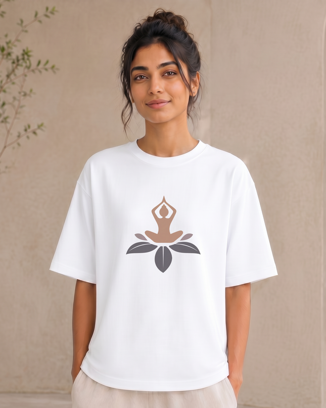 The Lotus Meditation Oversized Classic T-Shirt