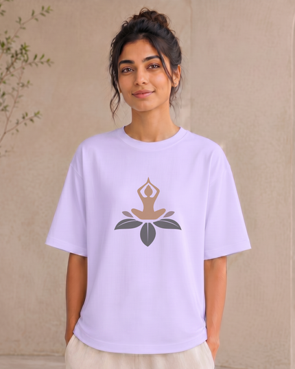 The Lotus Meditation Oversized Classic T-Shirt
