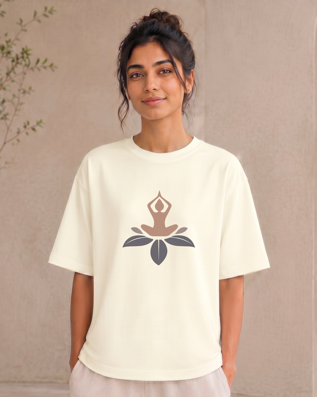 The Lotus Meditation Oversized Classic T-Shirt