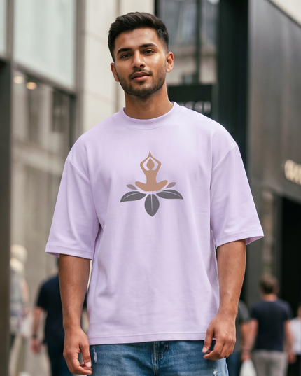 Lotus Pose Graphic Oversized Classic T-Shirt
