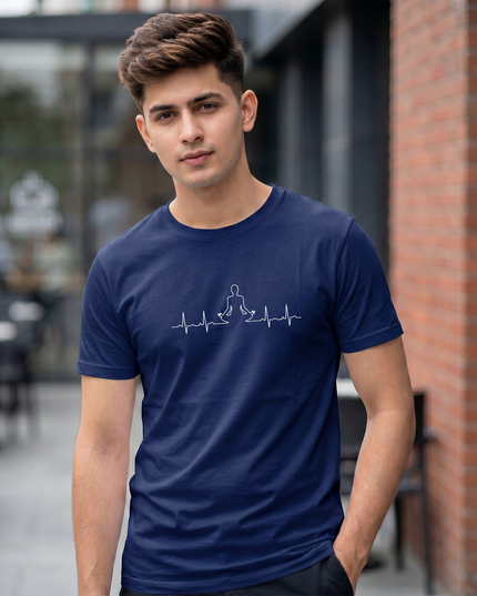Meditation Heartbeat Graphic Classic Crew T-Shirt