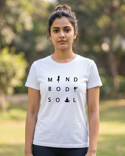 Mind Body Soul Stylish Unisex Classic Crew T-Shirt