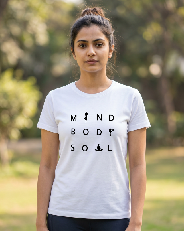 Mind Body Soul Stylish Unisex Classic Crew T-Shirt
