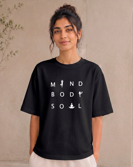 Mind Body Soul Stylish Oversized Classic T-Shirt